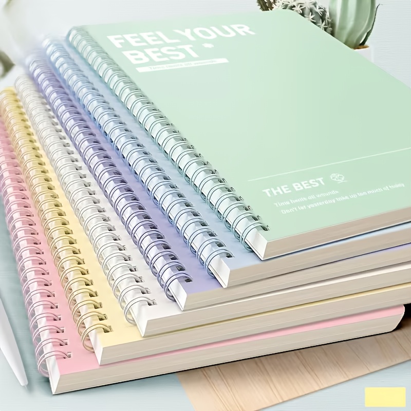 Graph Paper Pad - 6pcs Spiral Notebook, Simple A5/B5 Hardcover