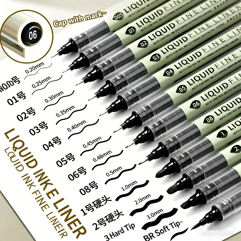 12 Tibs Black Pen Fine Line Sk - đánh giá và giá Copic Marker Sketch