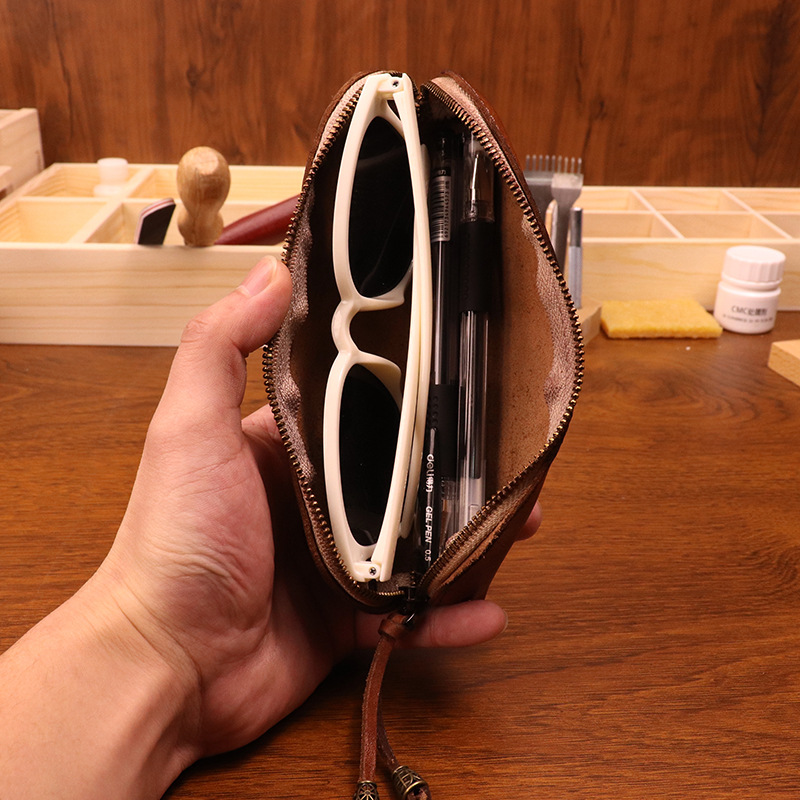 Cowhide pen bag for men vintag - đánh giá và giá Tan Stationery & Office Supply
