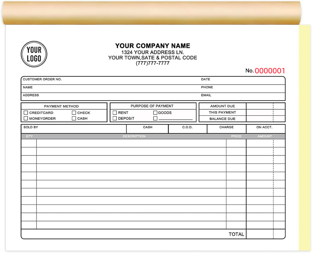 two books can invoice customiz - đánh giá và giá Carbon Copy Book