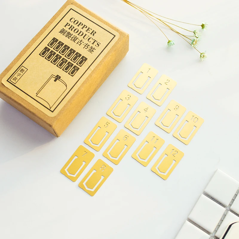 12 Cái/lốc Vintage Đồng Đánh D - đánh giá và giá Stationery And Office Supply Stores