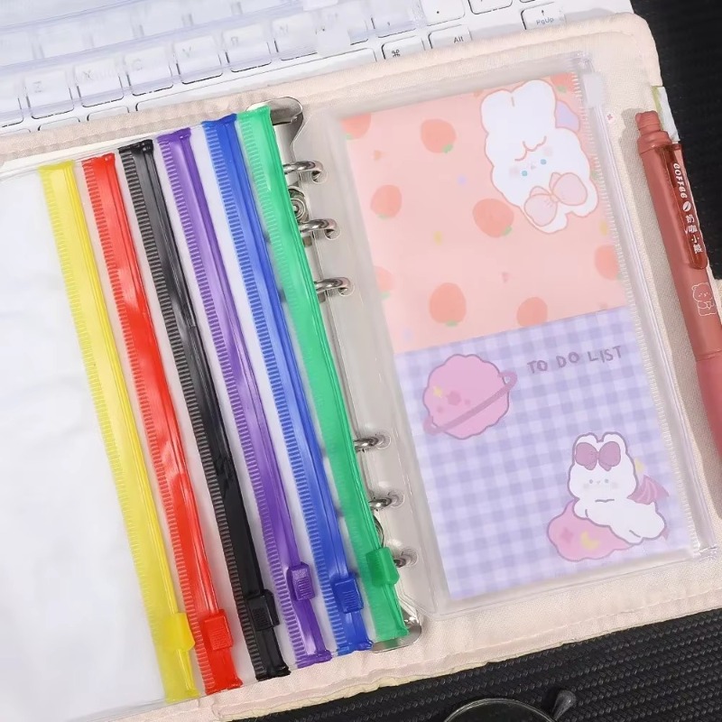 2-12Pcs Clear A6 6-Hole Binder - đánh giá và giá Planner Weekly Budget