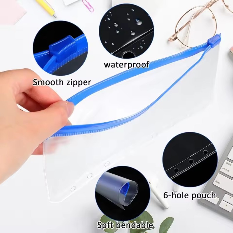 2-12Pcs Clear A6 6-Hole Binder - đánh giá và giá Planner Weekly Budget