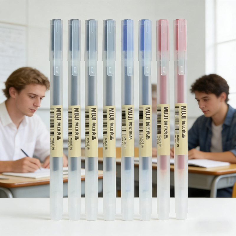 6/8Pcs MUJIs Ballpoint Pen Set - đánh giá và giá Muji Stationery Gel Pen