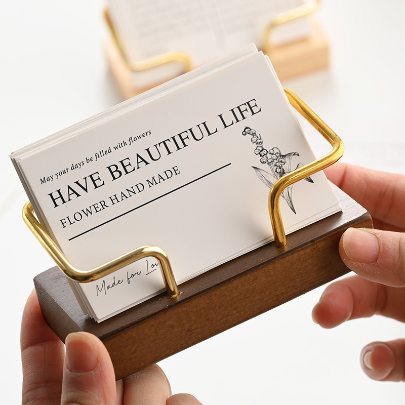 Wooden Business Card Holder Me - đánh giá và giá Desk Name Plate