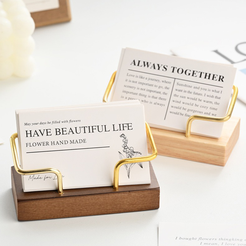 Wooden Business Card Holder Me - đánh giá và giá Desk Name Plate
