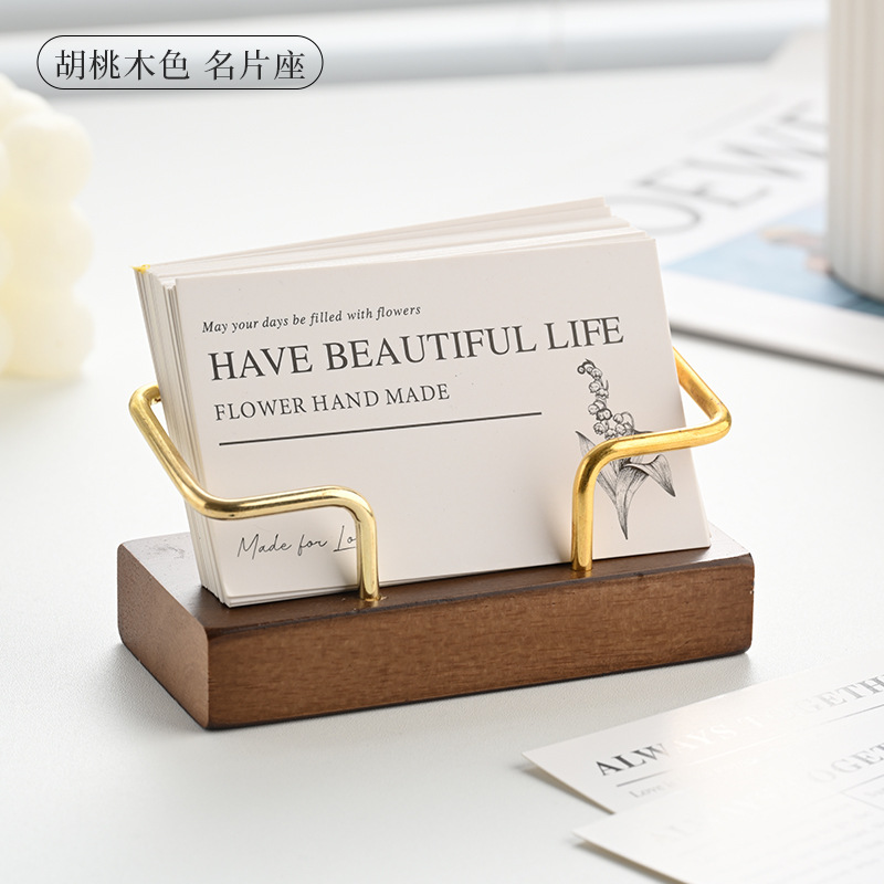 Wooden Business Card Holder Me - đánh giá và giá Desk Name Plate