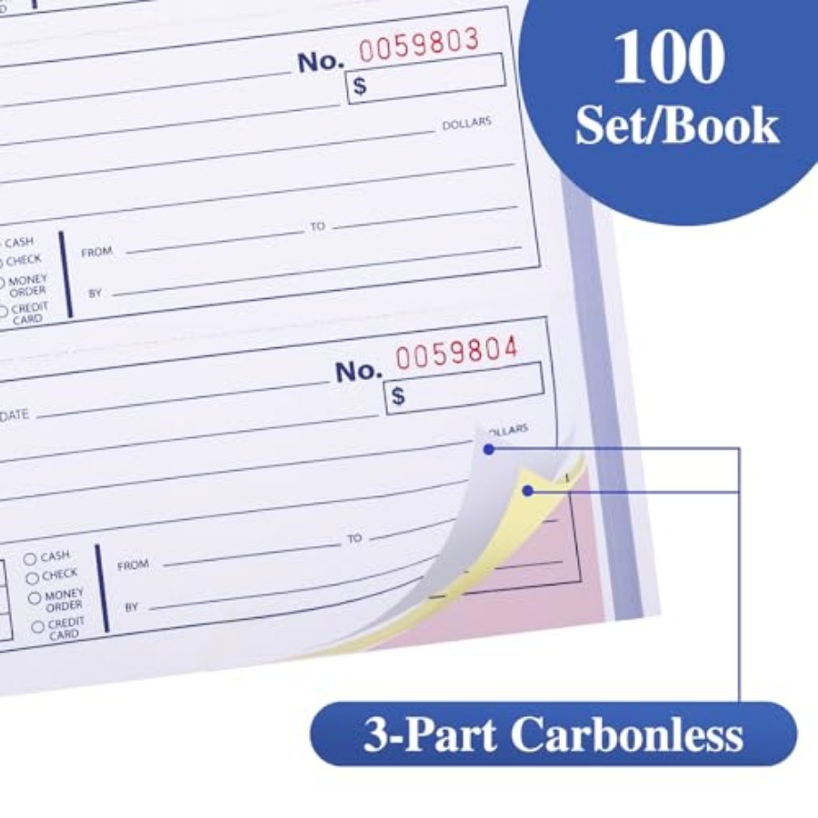 2 Pack Receipt Books with Carb - đánh giá và giá Carbon Copy Book