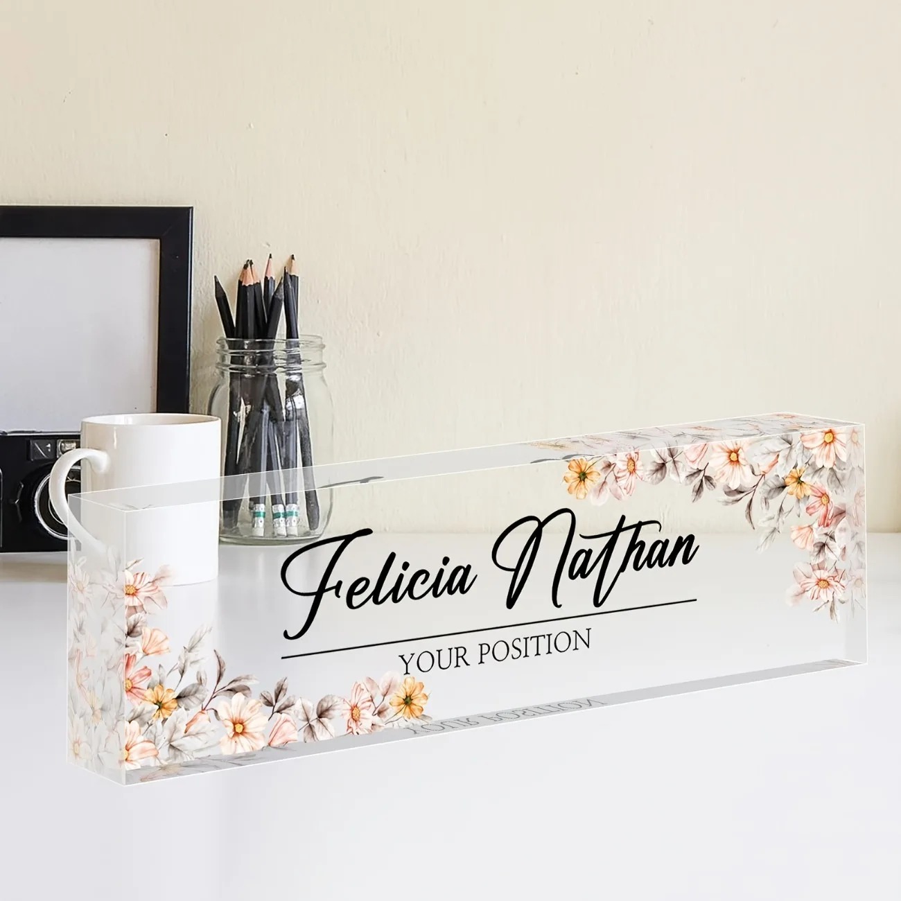 [2D Flat] Custom Acrylic Desk  - đánh giá và giá Desk Name Plate