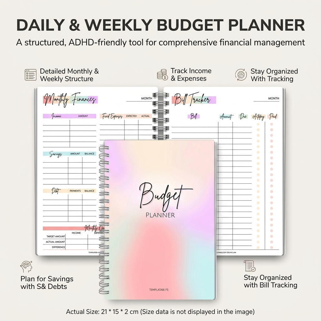 Daily Income and Expense Noteb - đánh giá và giá Planner Weekly Budget