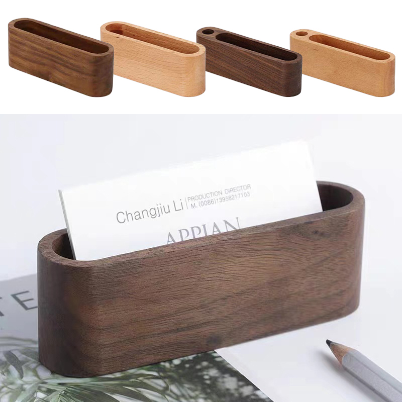 Business Card Holder Wooden Or - đánh giá và giá Desk Name Plate