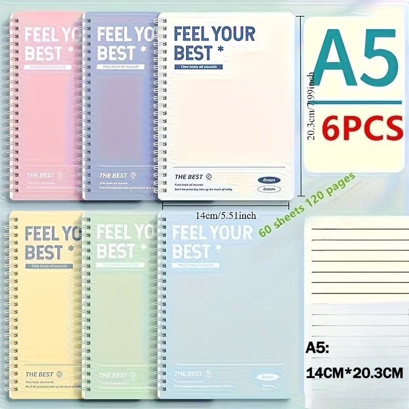 6pcs Spiral Notebook, Simple A - đánh giá và giá Graph Paper Pad