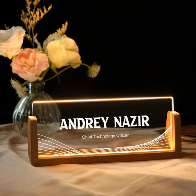 Customizable Personalized Ligh - đánh giá và giá Desk Name Plate