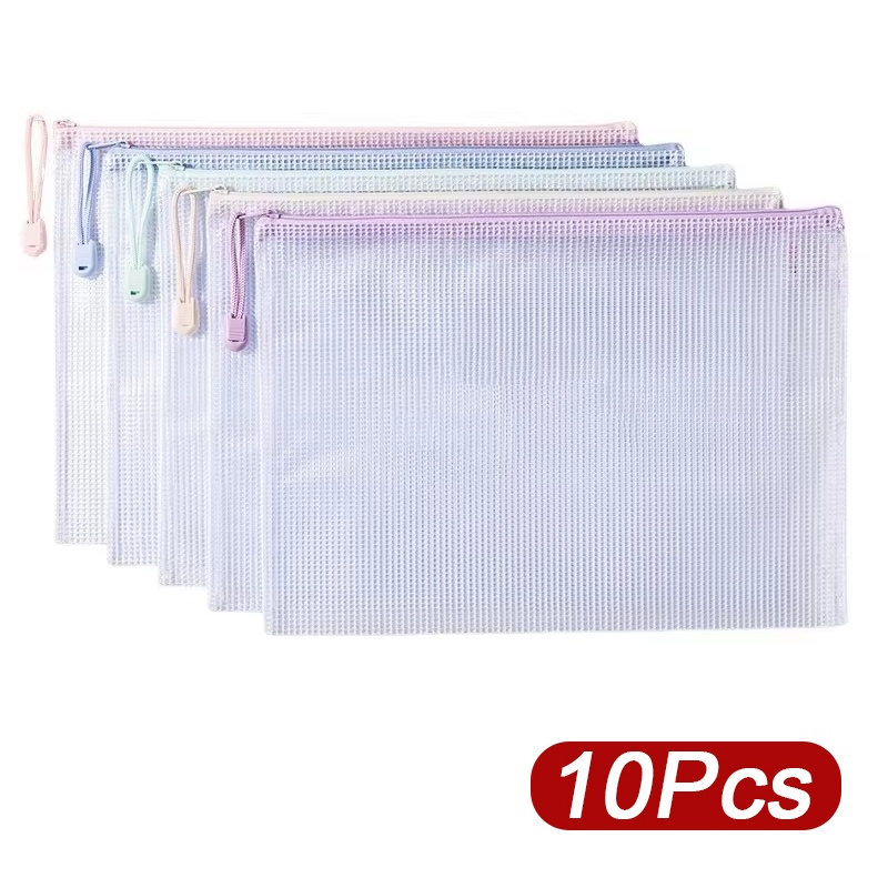 5-30pcs Zipper Mesh Bag A4/A5  - đánh giá và giá Office Stationery And Supply