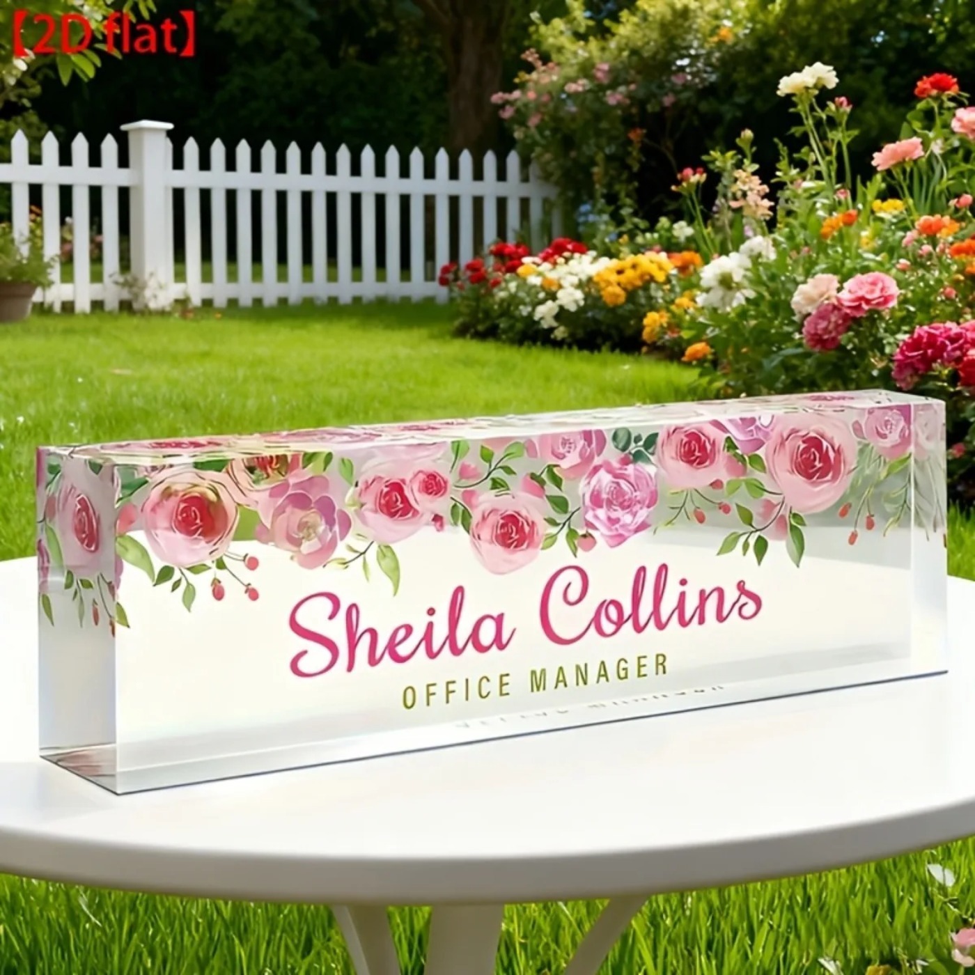[2D Flat] Minimalist Floral Ac - đánh giá và giá Desk Name Plate