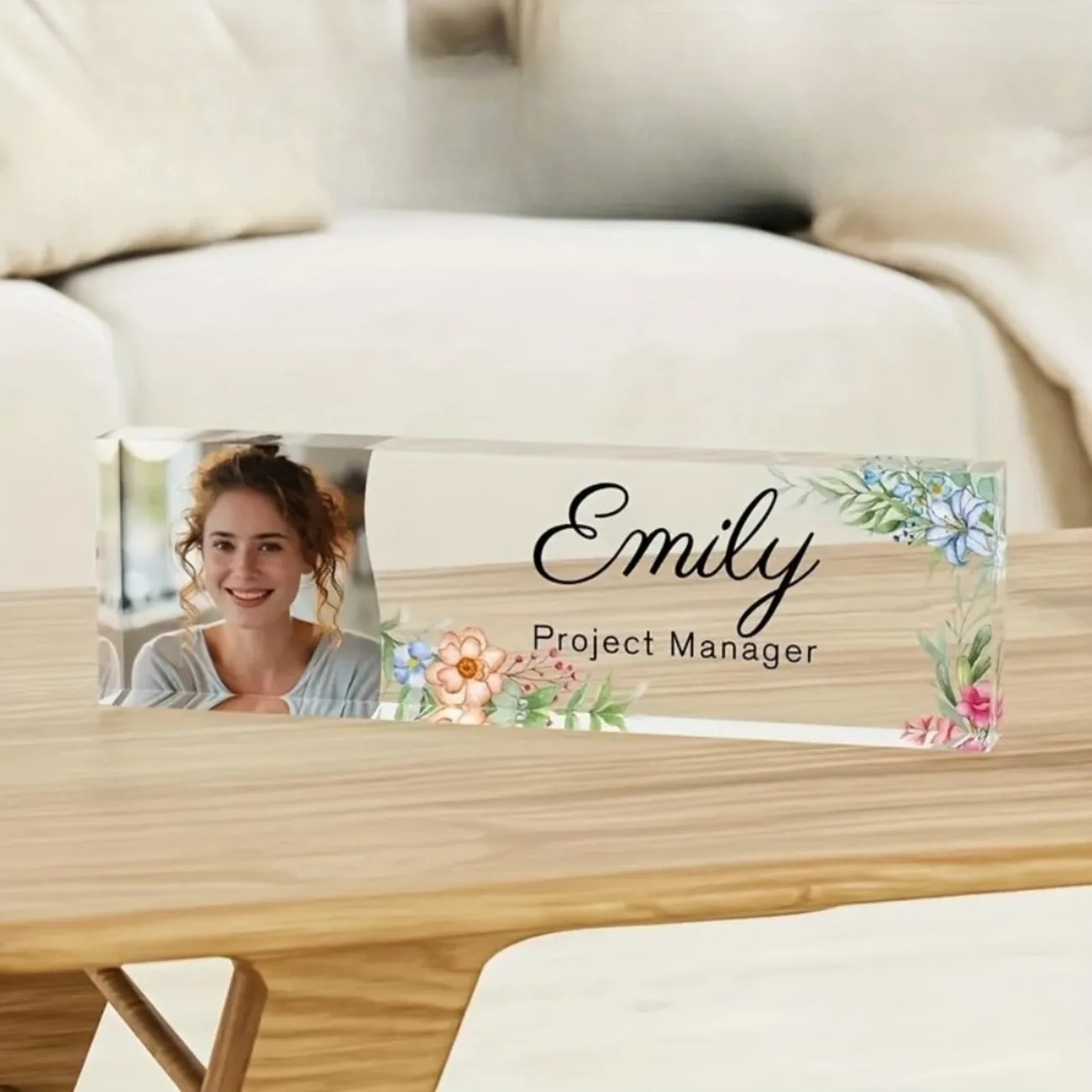 1PC Personalized Floral Acryli - đánh giá và giá Desk Name Plate