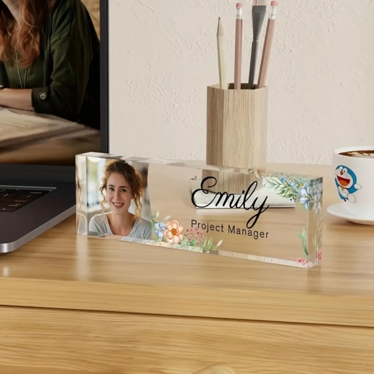 1PC Personalized Floral Acryli - đánh giá và giá Desk Name Plate