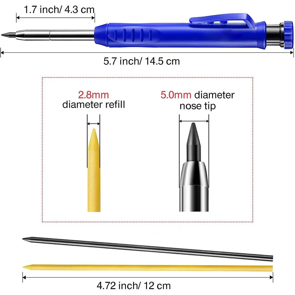 Solid Carpenter Pencil Set Woo - đánh giá và giá Mechanical Pencil Lead