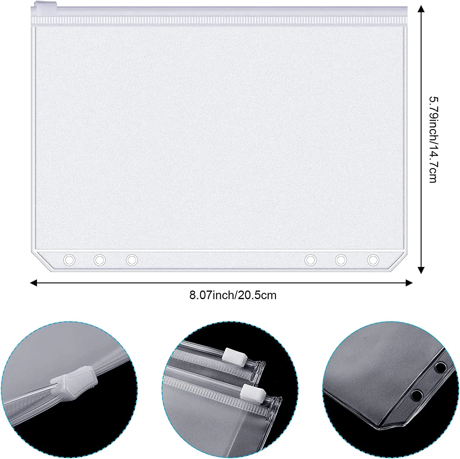 Binder Pockets A6 6-Hole Zippe - đánh giá và giá Planner Weekly Budget