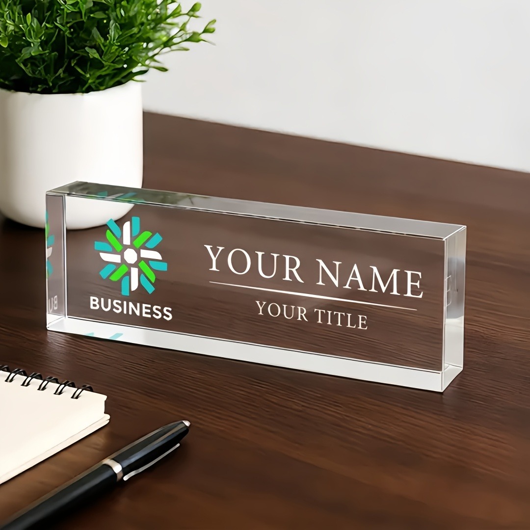 2D Flat Personalized Acrylic D - đánh giá và giá Desk Name Plate