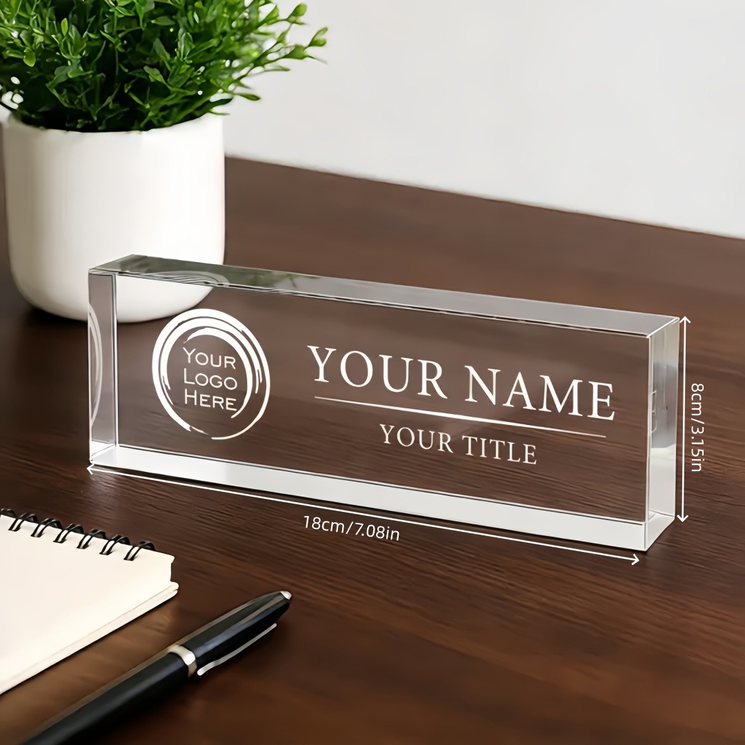 2D Flat Personalized Acrylic D - đánh giá và giá Desk Name Plate