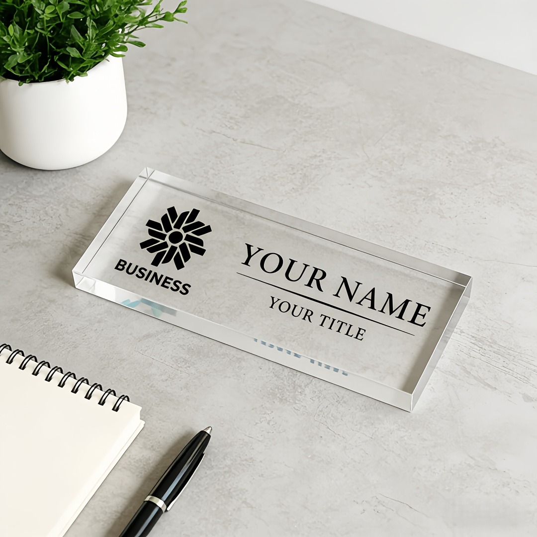 2D Flat Personalized Acrylic D - đánh giá và giá Desk Name Plate