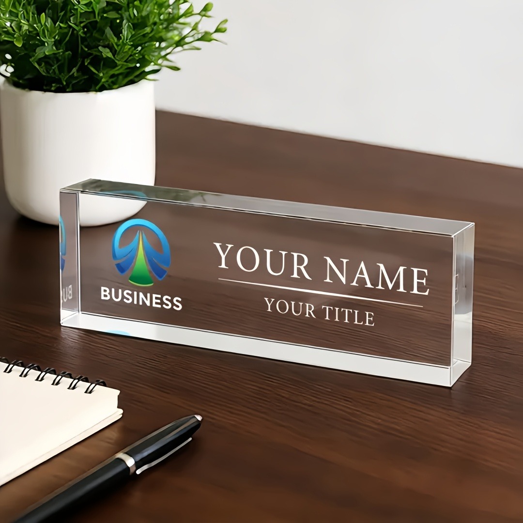 2D Flat Personalized Acrylic D - đánh giá và giá Desk Name Plate