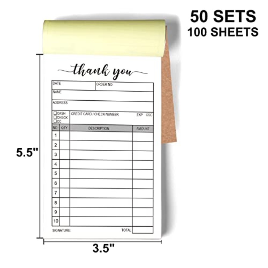 Thank You Receipt Book, 2 Pack - đánh giá và giá Carbon Copy Book
