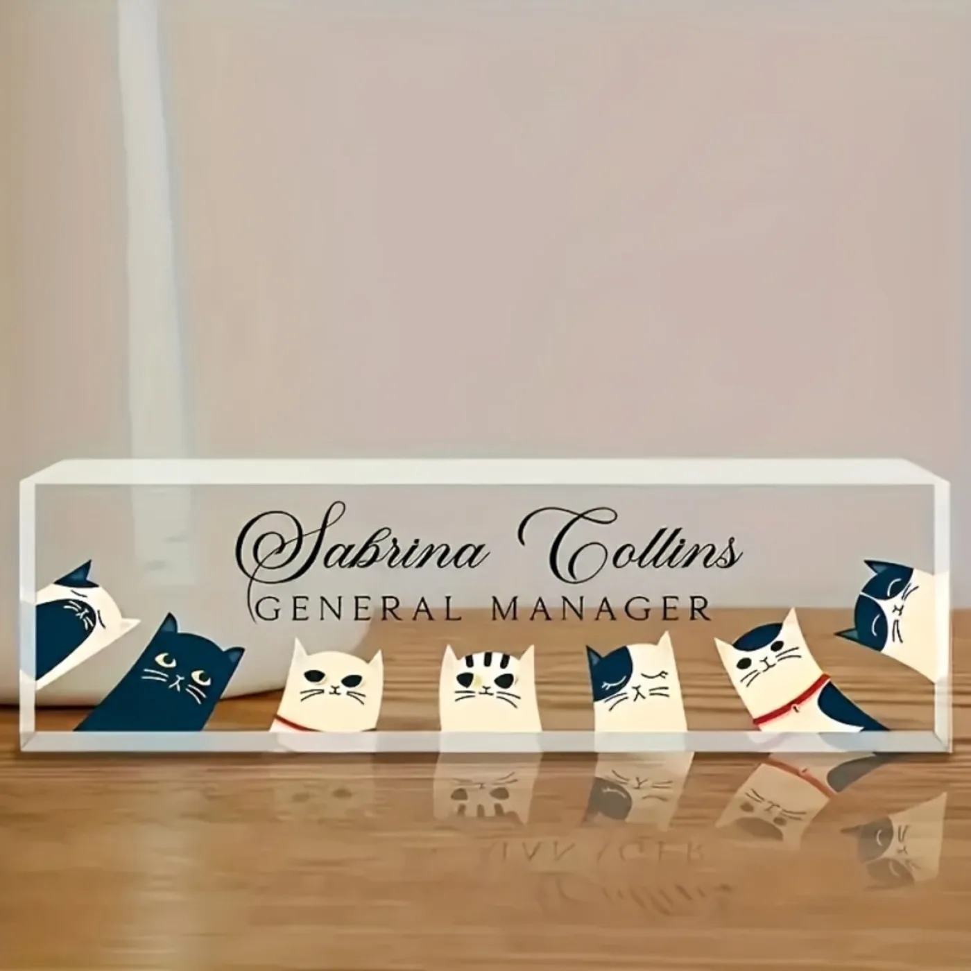 [2D Flat] Custom Transparent C - đánh giá và giá Desk Name Plate