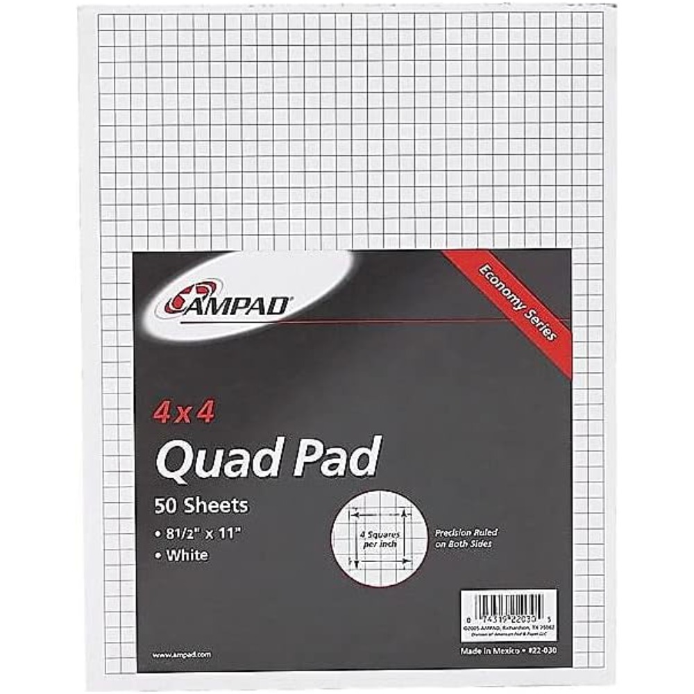 Quad Ruled Graph Paper Pad 8.5 - đánh giá và giá Graph Paper Pad