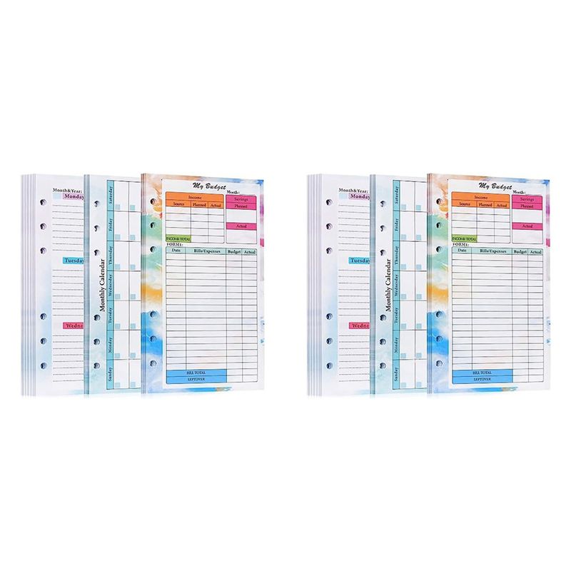 N36R-2 Set A6 Budget Planner R - đánh giá và giá Planner Weekly Budget