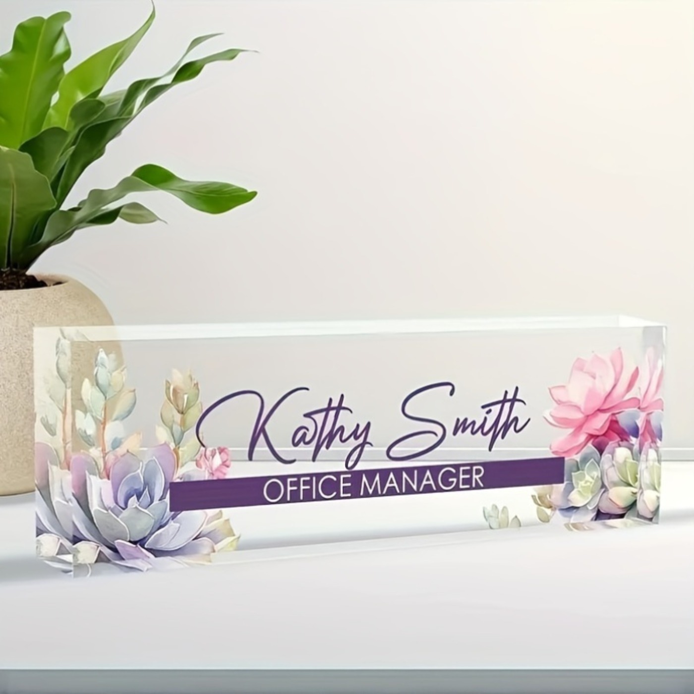 Custom 2D Acrylic Desk Name Pl - đánh giá và giá Desk Name Plate