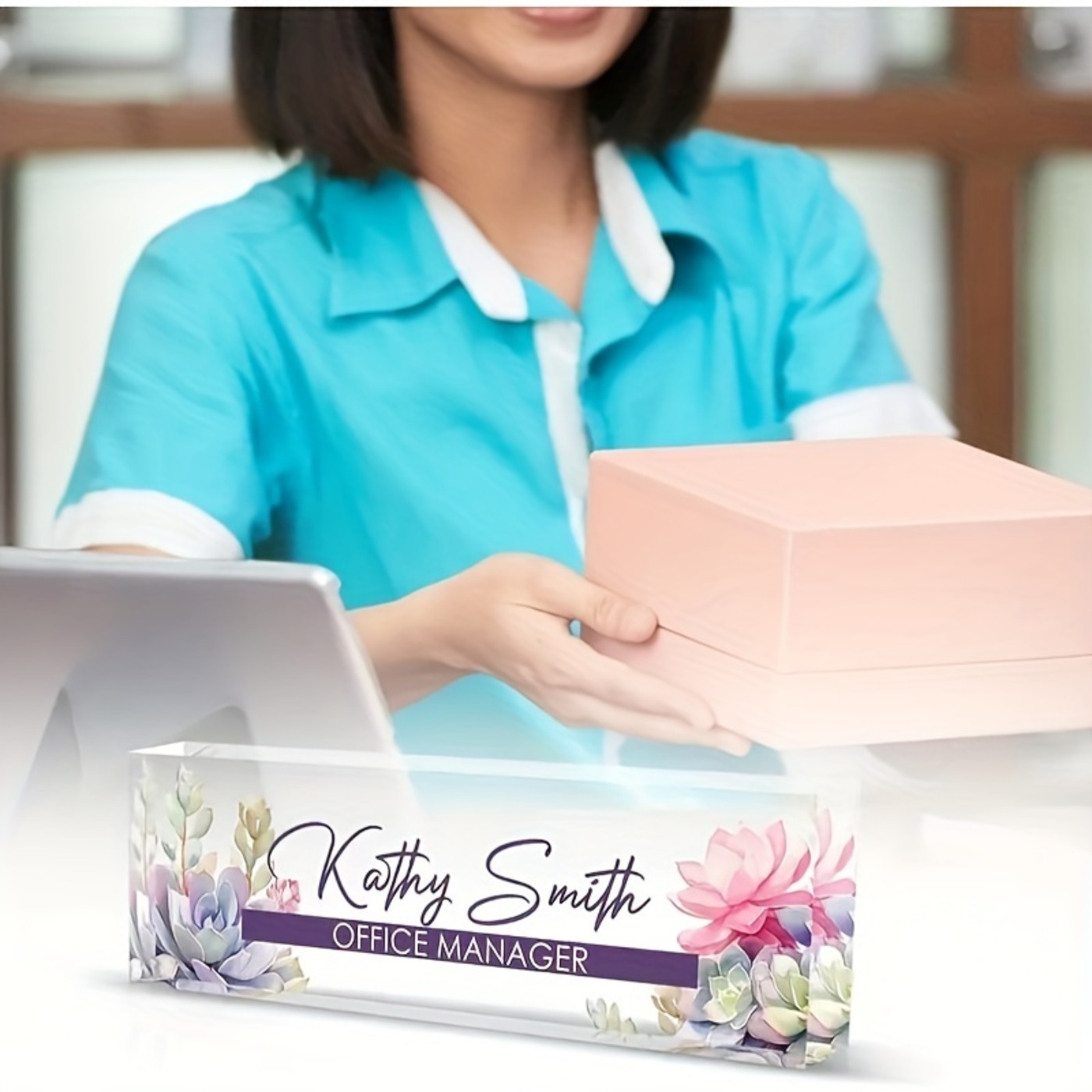 Custom 2D Acrylic Desk Name Pl - đánh giá và giá Desk Name Plate