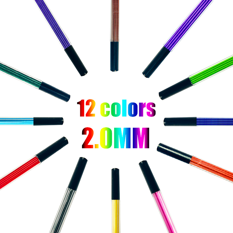 12 Colors 2.0mm HB Replaceable - đánh giá và giá Mechanical Pencil Lead