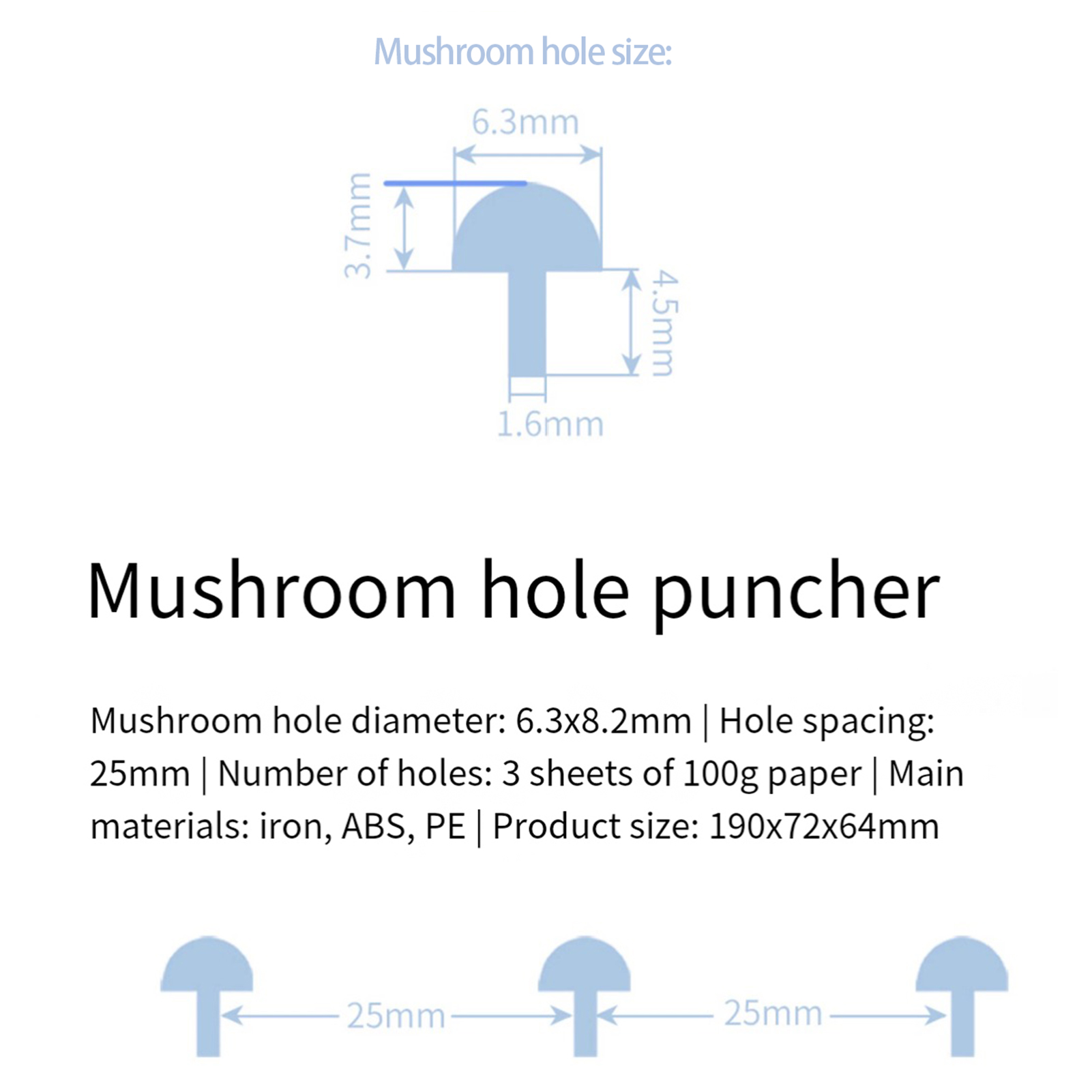 KW-triO Handheld DIY Mushroom  - đánh giá và giá Paper Punch 3 Hole